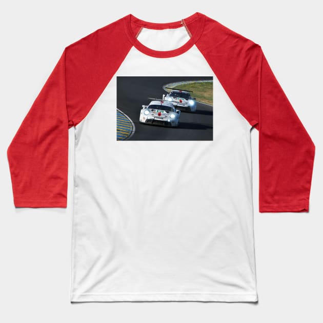 Porsche 911 RSR 24 Hours of Le Mans 2022 Baseball T-Shirt by Andy Evans Photos